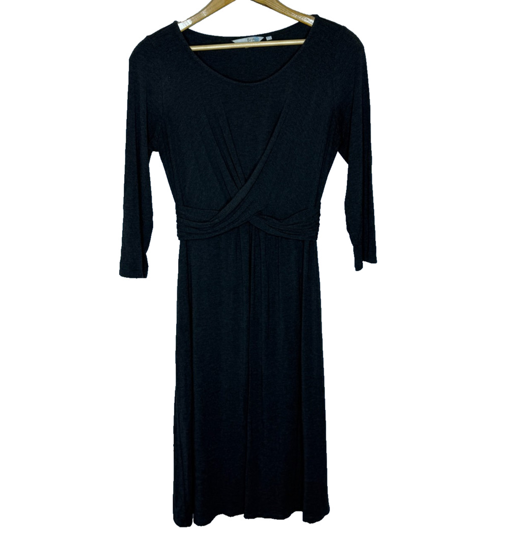 Women’s 8L Boden Gray Emma A Line Dress Soft Stretch Knee Length Wrap
